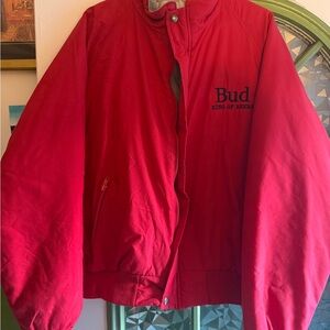 Vintage Bud King of Beers Red Jacket